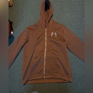 Dark Brown Zip Up Hoodie!!!🤎🤍